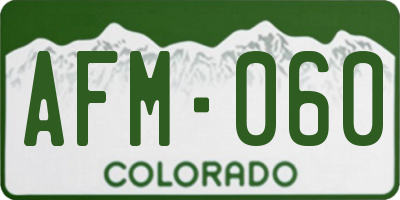 CO license plate AFM060