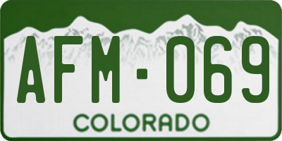 CO license plate AFM069