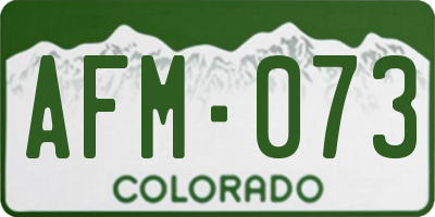 CO license plate AFM073