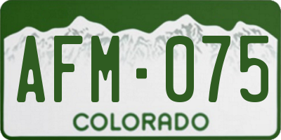 CO license plate AFM075