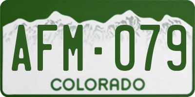 CO license plate AFM079
