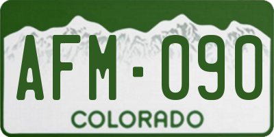 CO license plate AFM090
