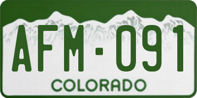CO license plate AFM091
