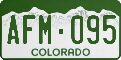 CO license plate AFM095