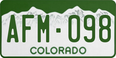CO license plate AFM098