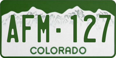 CO license plate AFM127