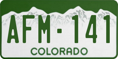 CO license plate AFM141