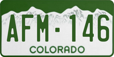 CO license plate AFM146