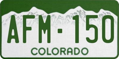 CO license plate AFM150