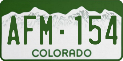 CO license plate AFM154