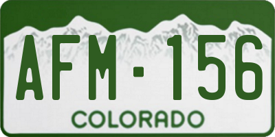 CO license plate AFM156