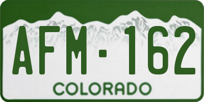 CO license plate AFM162
