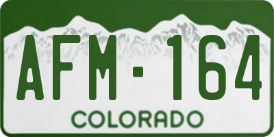 CO license plate AFM164