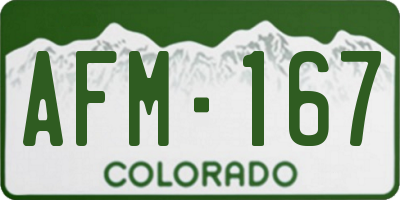 CO license plate AFM167