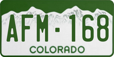 CO license plate AFM168