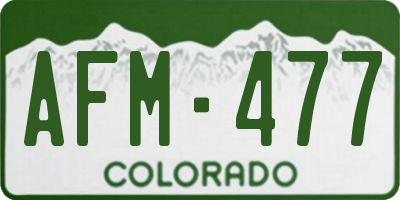 CO license plate AFM477