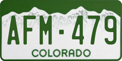 CO license plate AFM479