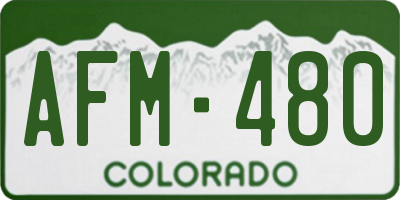 CO license plate AFM480
