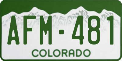 CO license plate AFM481