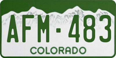 CO license plate AFM483