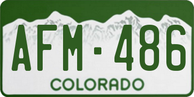 CO license plate AFM486