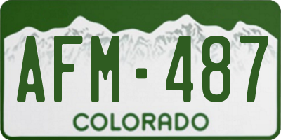 CO license plate AFM487