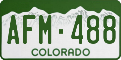 CO license plate AFM488
