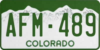 CO license plate AFM489