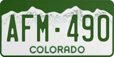 CO license plate AFM490