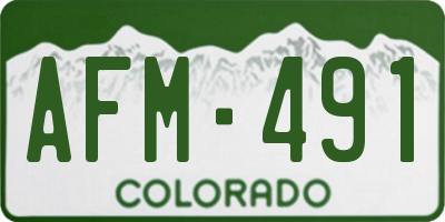 CO license plate AFM491