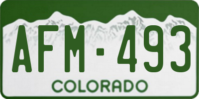 CO license plate AFM493