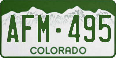 CO license plate AFM495