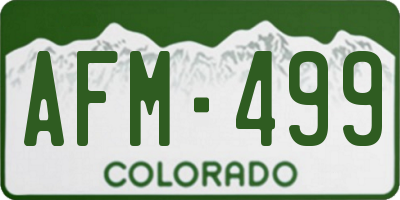 CO license plate AFM499