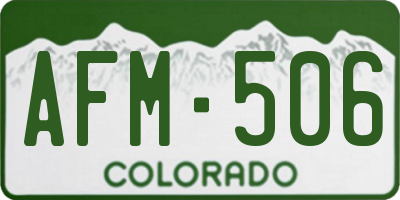 CO license plate AFM506