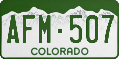 CO license plate AFM507
