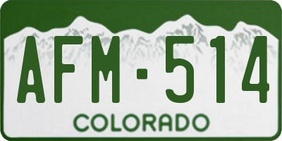 CO license plate AFM514