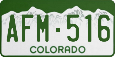 CO license plate AFM516