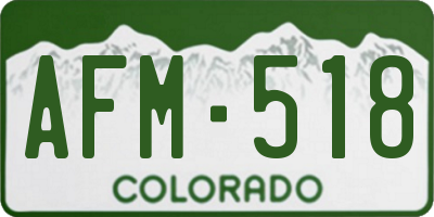 CO license plate AFM518