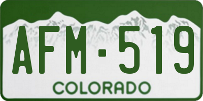 CO license plate AFM519