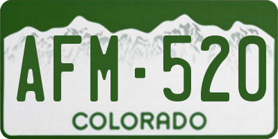 CO license plate AFM520