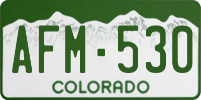 CO license plate AFM530