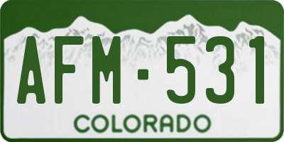 CO license plate AFM531