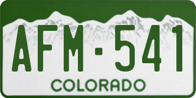 CO license plate AFM541