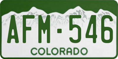 CO license plate AFM546