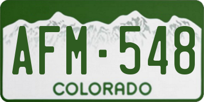 CO license plate AFM548