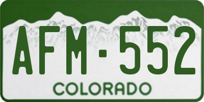 CO license plate AFM552