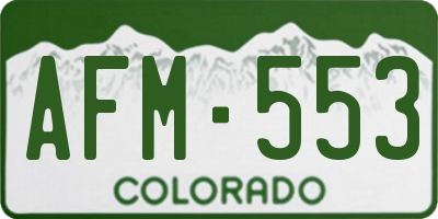 CO license plate AFM553