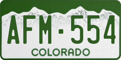 CO license plate AFM554