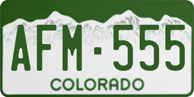 CO license plate AFM555