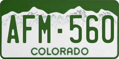 CO license plate AFM560
